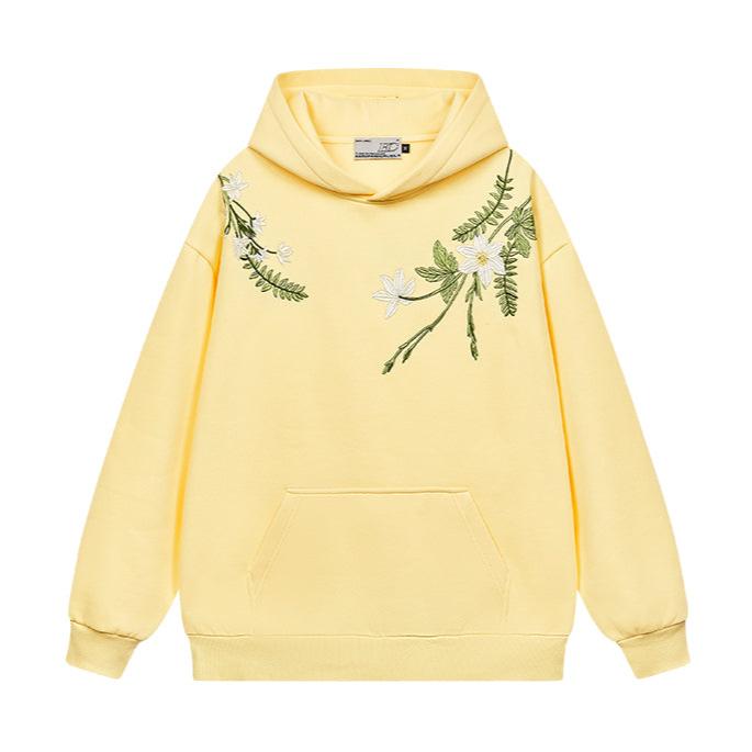 Floral Embroidery Oversized Hoodie – Harsh and Cruel
