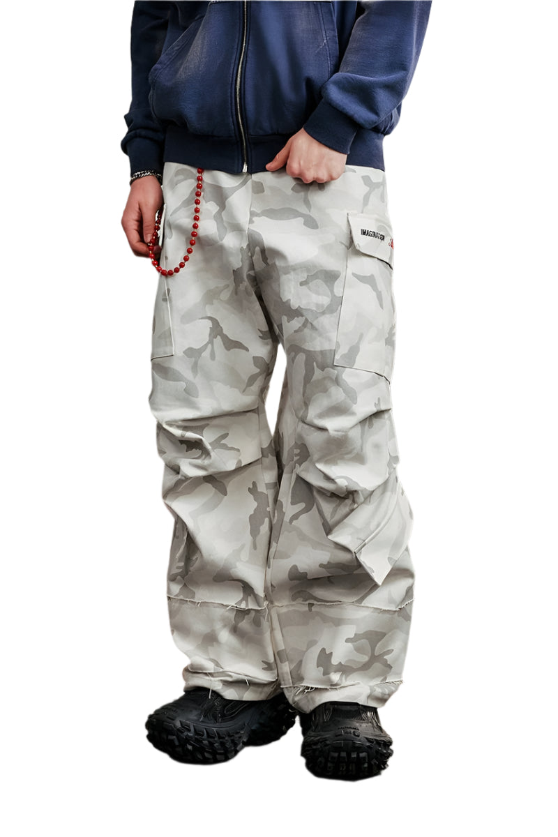 Heavyweight Camo Distressed Cargo Pants