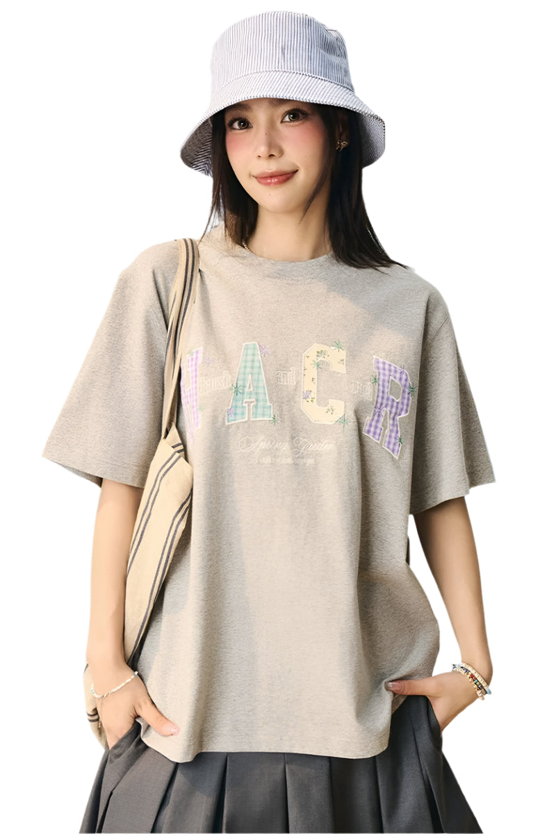 Floral Relaxed Embroidered T-Shirt