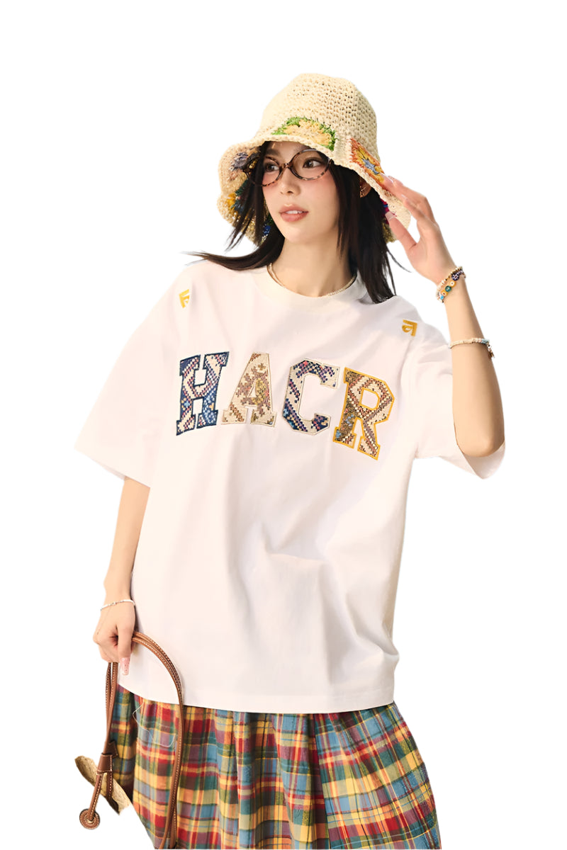 Ethnic Patch Embroidery T-Shirt