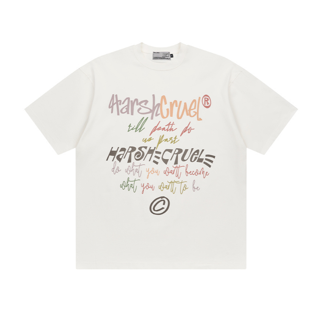 Handwritten Slogan Logo Printed Tee
