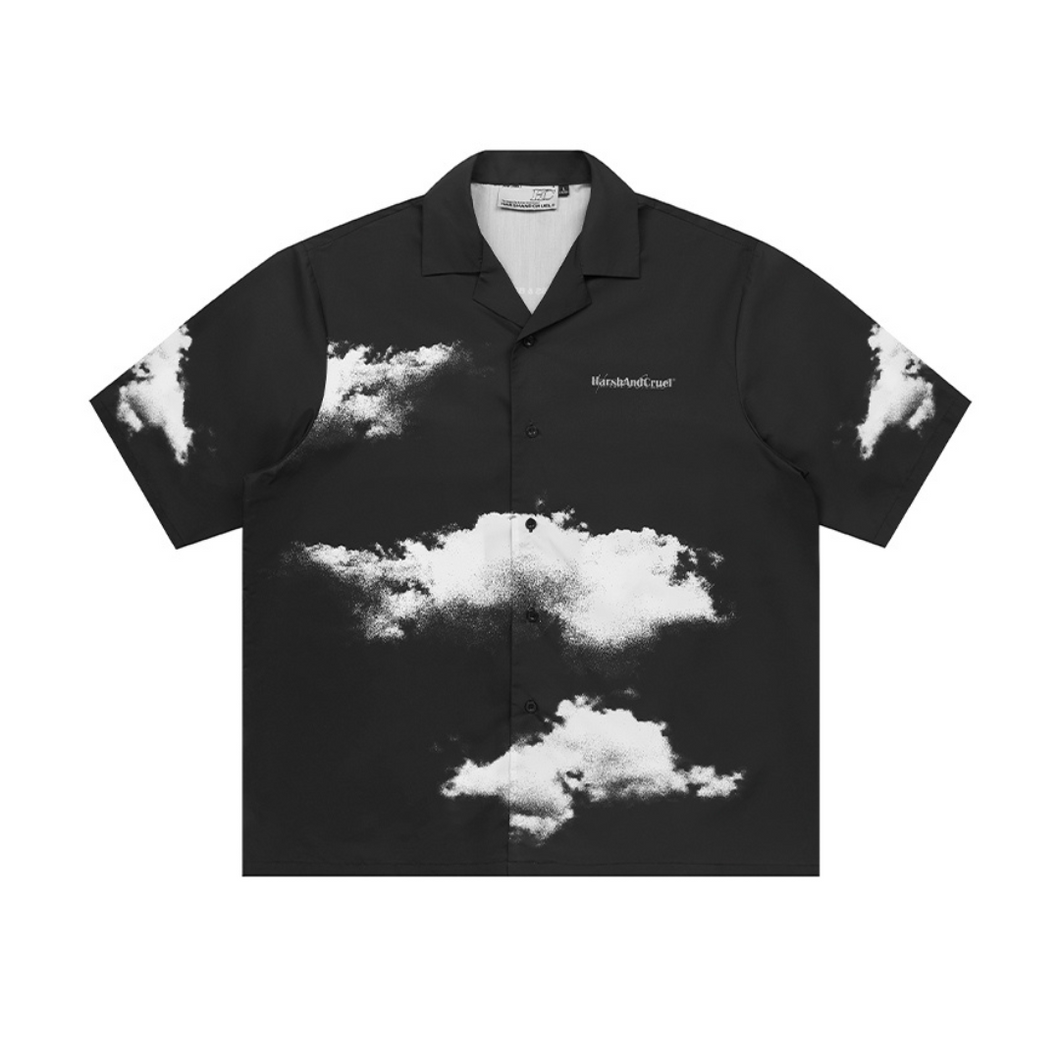 Clouds Logo Printed Cuban Shirt