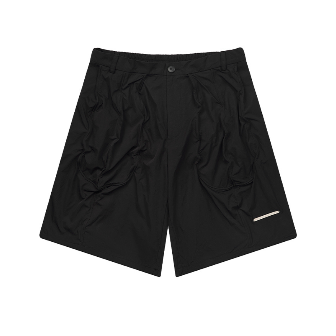 Irregular Drawstrings Minimal Shorts