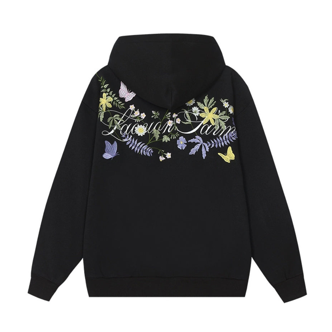 Colorful Floral Embroidery Pullover Hoodie – Harsh and Cruel Colorful Floral Embroidery Pullover Hoodie – Harsh and Cruel