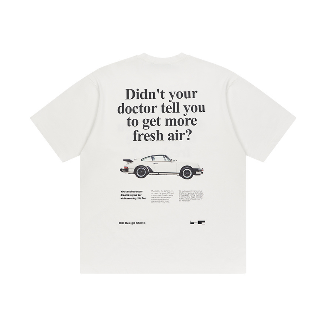 Sport Car Slogan Logo Tee