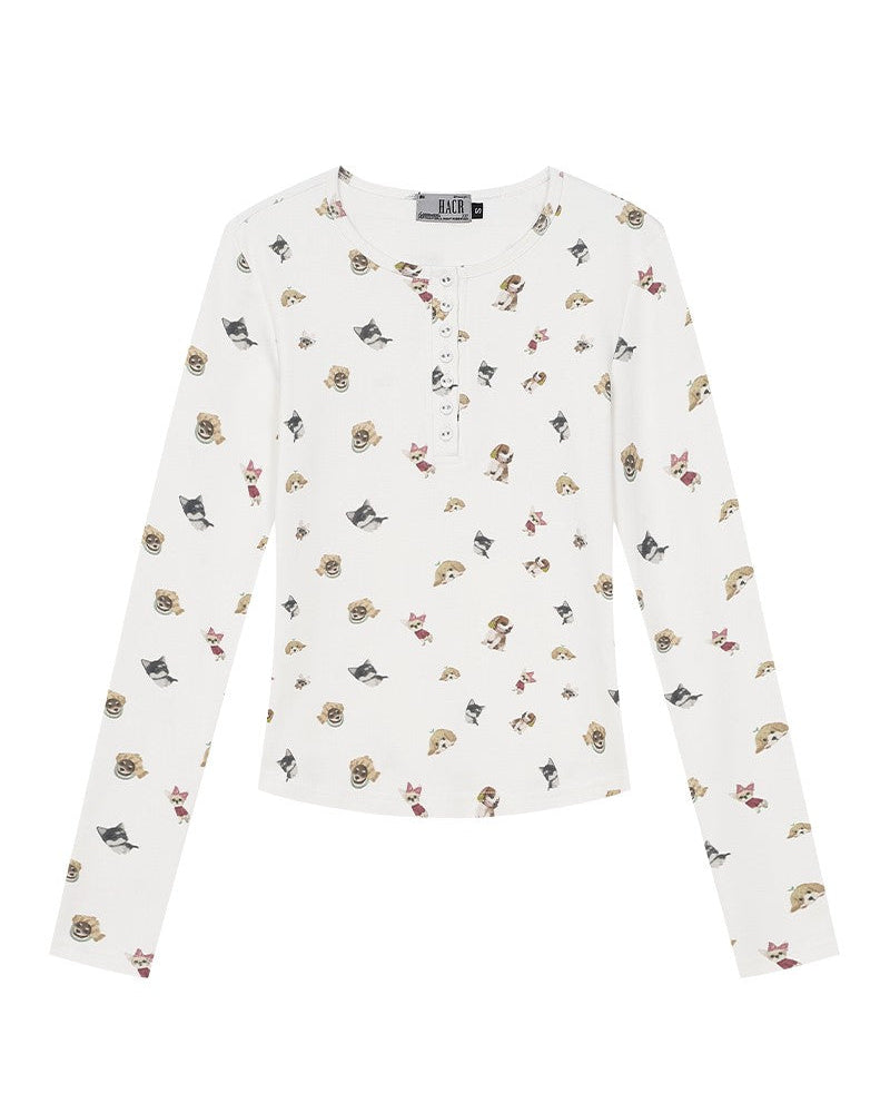 Sketch Dog Henley Tee