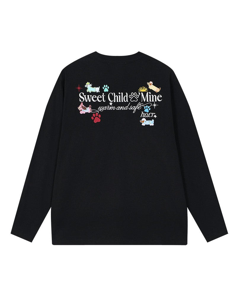 Plush Dog Embroidery Tee