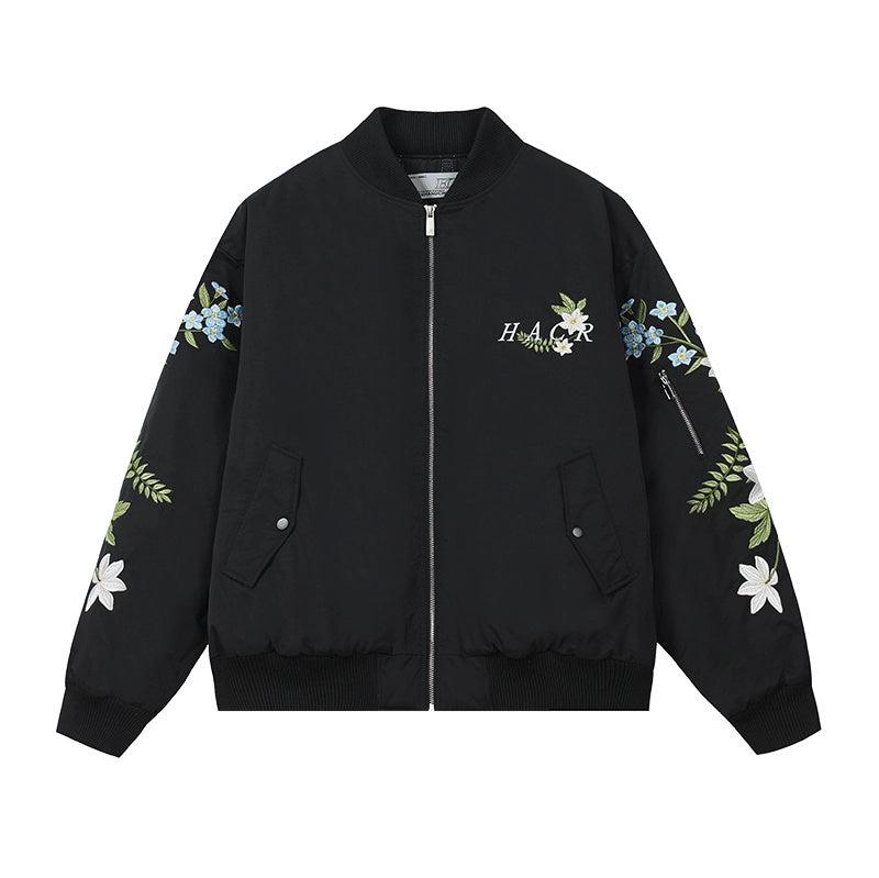 Outlet XL Floral Embroidery Bomber Jacket NEW