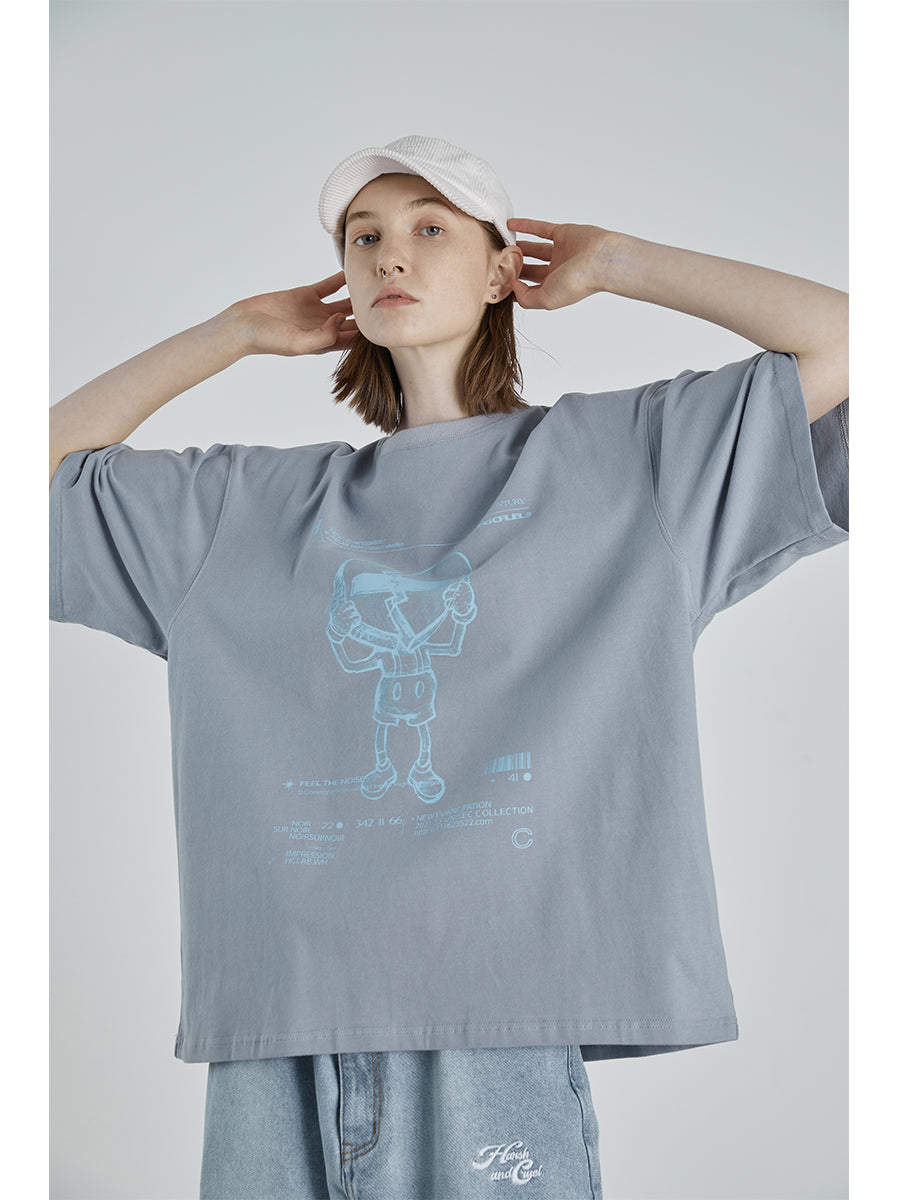 Broken Heart Print Industrial Tee