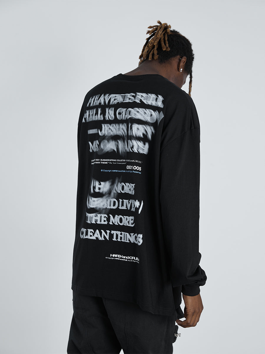 Twisted Print Logo L/S Tee