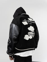 Load image into Gallery viewer, Embroidered Clouds Woolen Varsity Jacket
