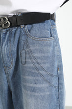 Load image into Gallery viewer, Wallet Chain Printed Washed Denim
