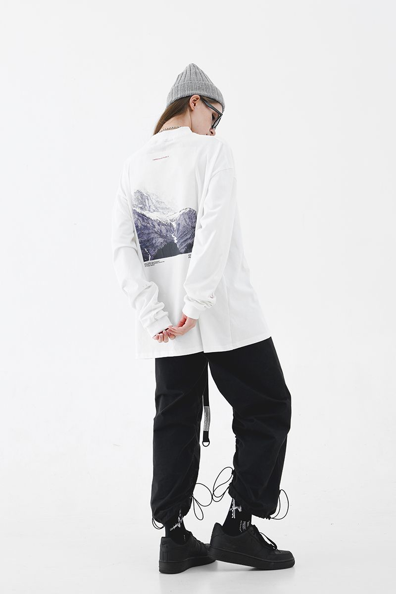 Mountain Printed LS Tee