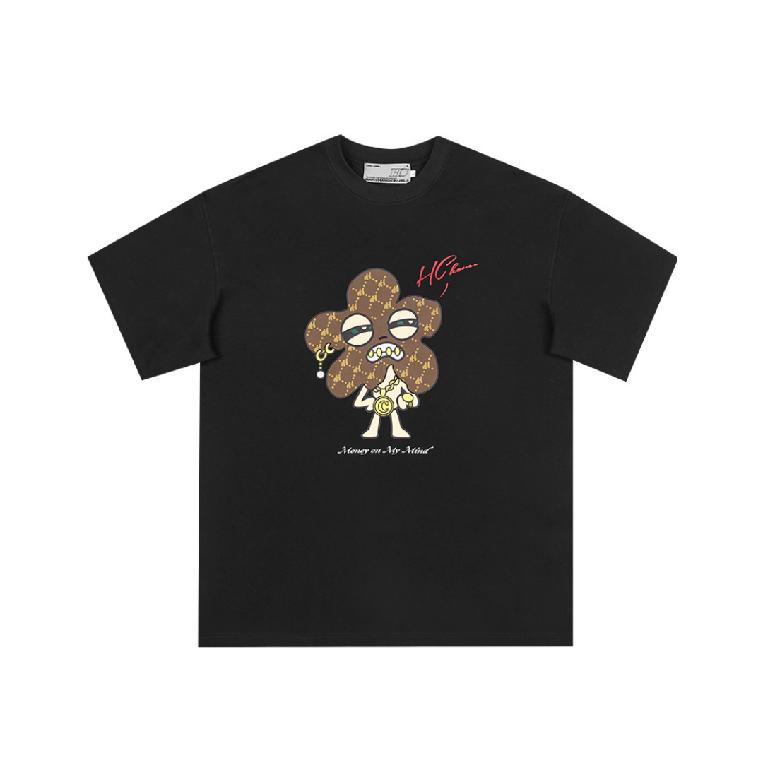 Cartoon Flower Printed Tee