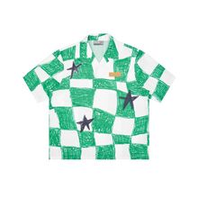 Load image into Gallery viewer, Hand Drawn Checkerboard Full Print Cuban Shirt
