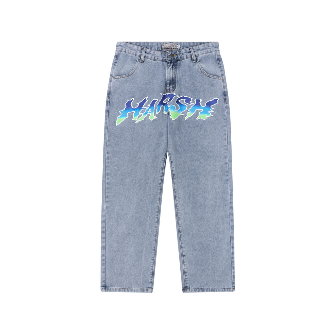 Gradient Logo Loose Denim