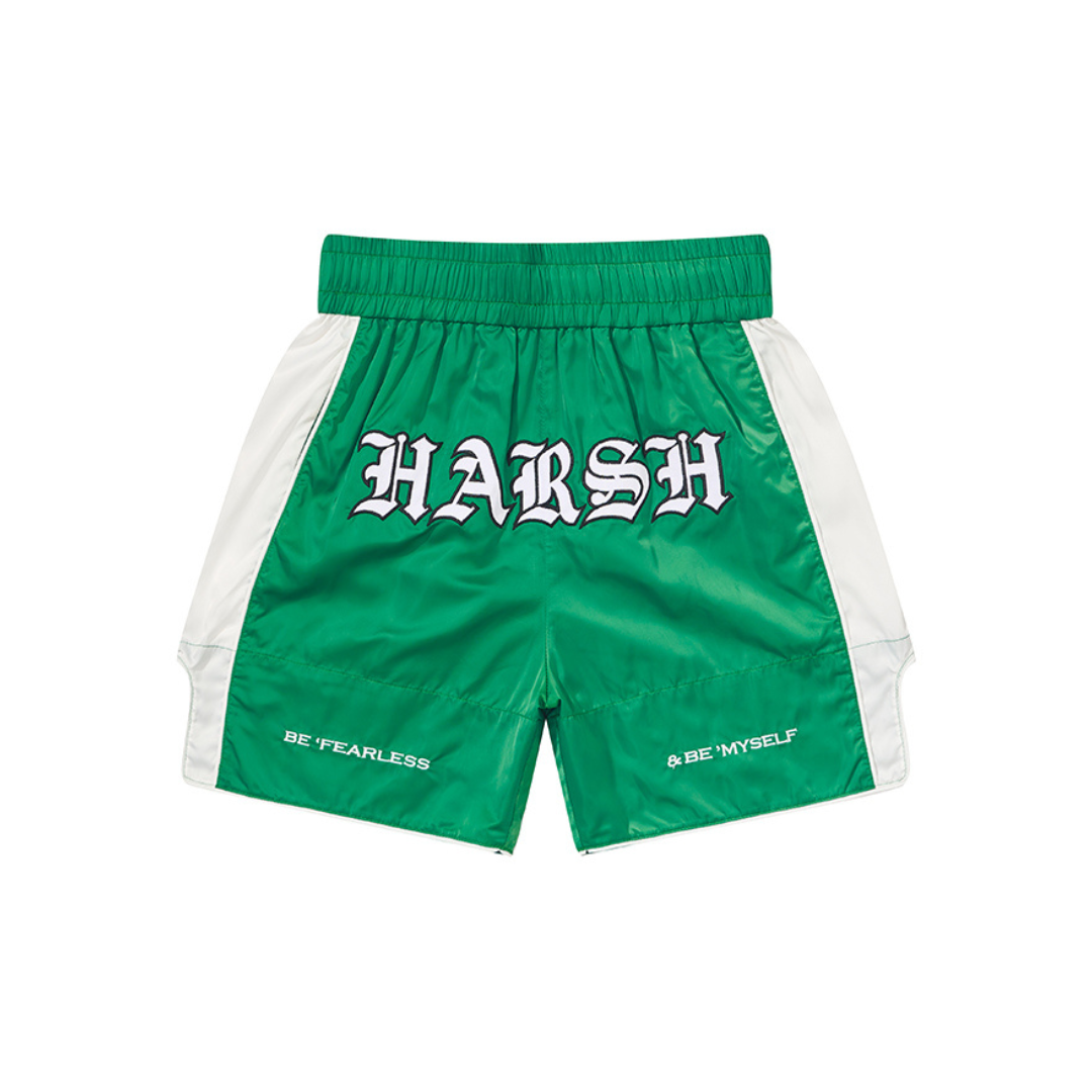 Embroidered Logo Slogan Shorts