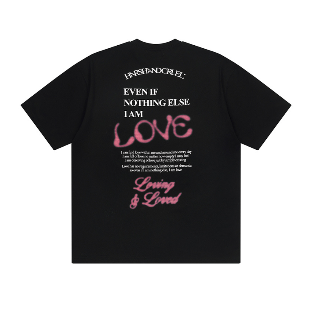 Love Slogan Printed Tee