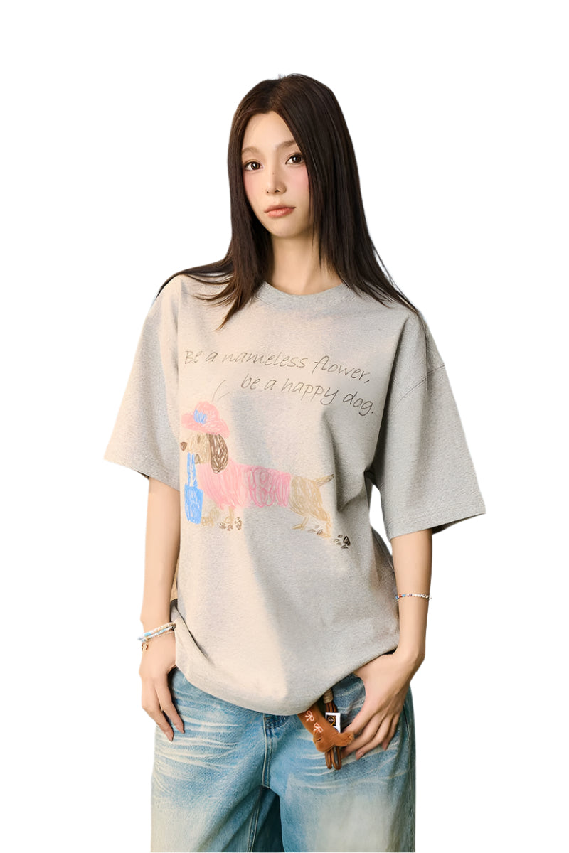 Line Dog Loose Fit Tee