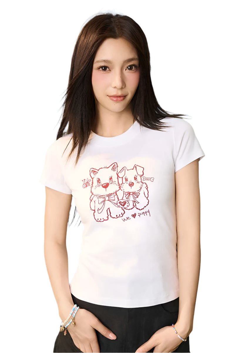 Playful Dog Graphic Tee