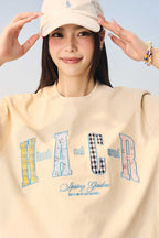 Colorblock Floral Patch Tee