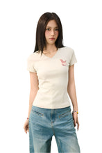 Load image into Gallery viewer, Cartoon Dog V-Neck Tee
