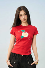 Load image into Gallery viewer, Plush Apple Embroidered Tee
