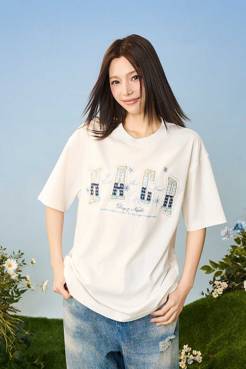 Gradient Knit Patch Tee