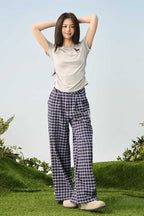 Slim Knit Dog Embroidery Tee