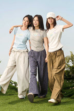 Floral Patch Pleated Slim Tee