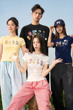 3D Yarn Flower Loose Tee