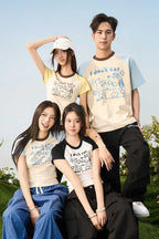 Pastel Dog Sketch Raglan Tee