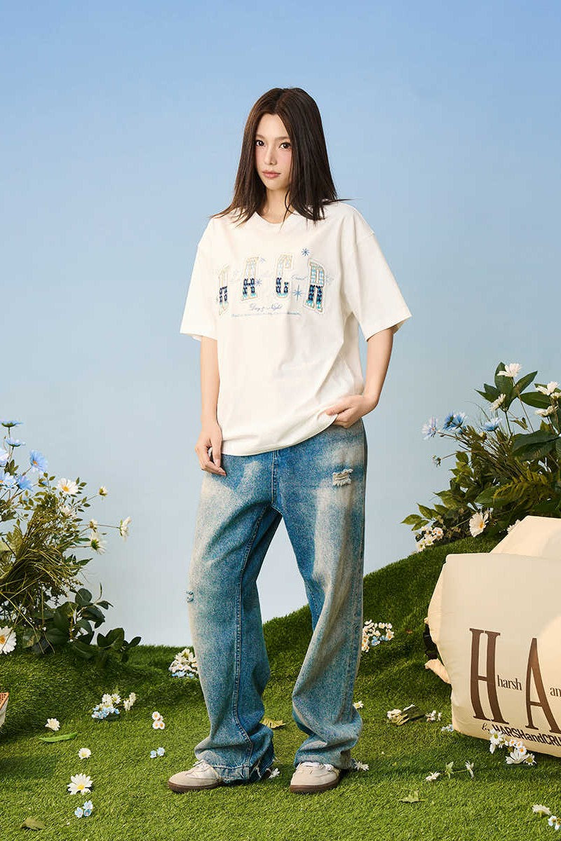 Gradient Knit Patch Tee
