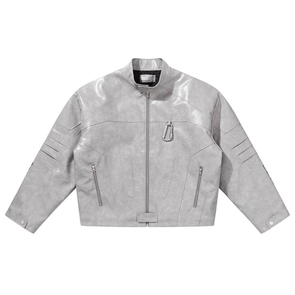 Deconstructed Patchwork Leather Jacket