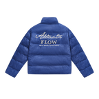 Basic Pearl Embroidered Suede Puffer Jacket