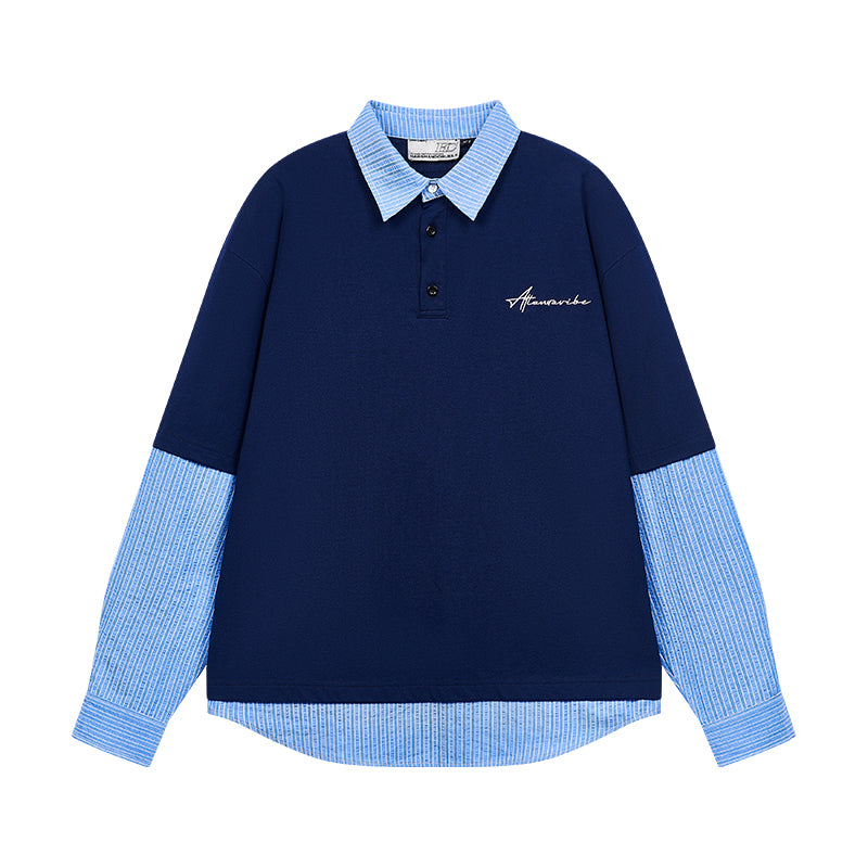 Two Piece Long Sleeves Polo Shirt
