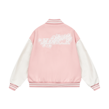 Load image into Gallery viewer, White Lace Floral Embroidered Baseball Jacket
