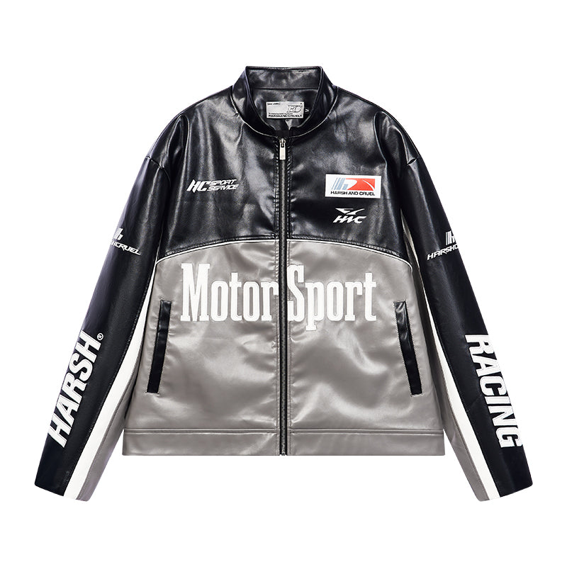 Vintage Embroidered Racing Leather Jacket – Harsh and Cruel