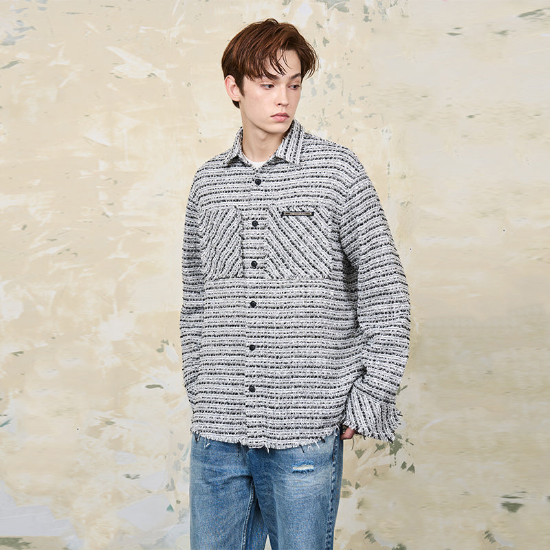 Distressed Tweed L/S Shirt