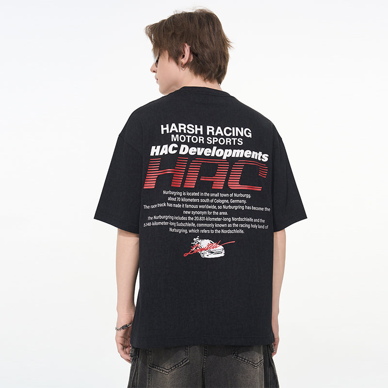 Retro Racing Logo Print Tee
