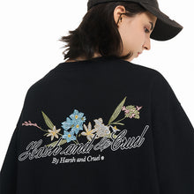 Load image into Gallery viewer, Retro 3D Floral Embroidered Tee
