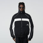Color Stitching Stand Up Collar Down Jacket