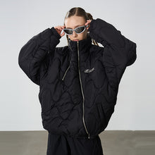 Load image into Gallery viewer, Quilted Pattern Irregular Zipper Down Jacket
