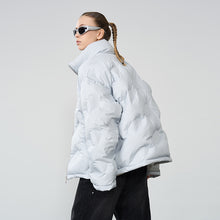 Load image into Gallery viewer, 3D Embossed Logo Stand Up Collar Down Jacket
