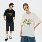 Embroidered Flowers Logo Tee