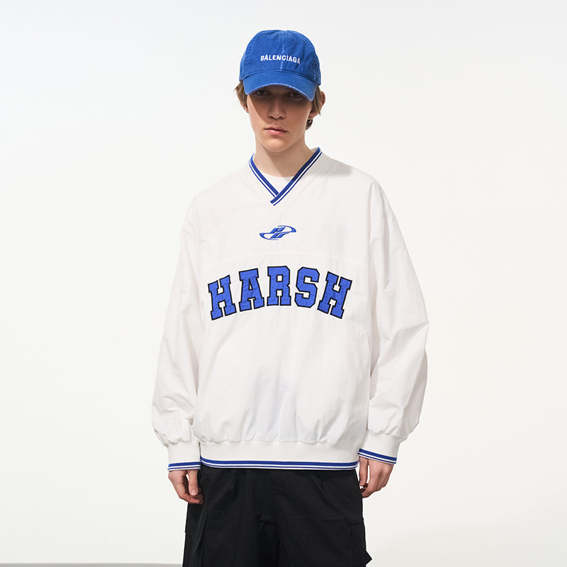 V-Neck Embroidered Baseball Jersey