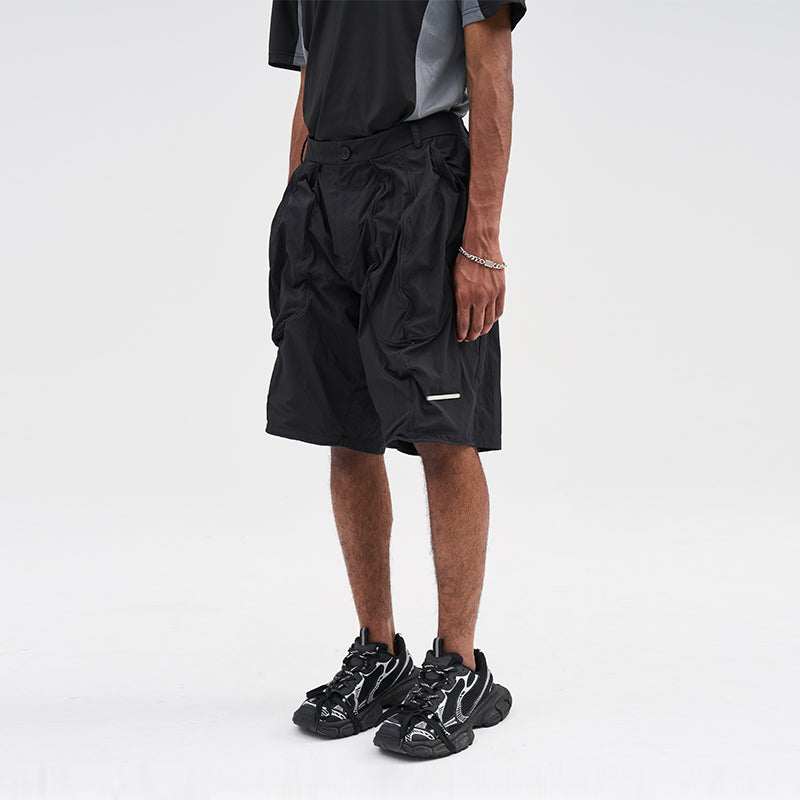 Irregular Drawstrings Minimal Shorts