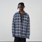 Embroidered Logo Checkered L/S Shirt