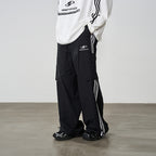 Striped Loose Cargo Trousers
