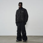 Quilted Pattern Irregular Zipper Down Jacket